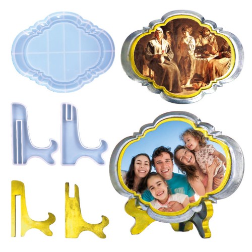 Epoksi Ayaklı Resimlik Kalıbı Fotoğraf Çerçeve Kalıbı Resim Standı Kalıbı Silikon GT9555