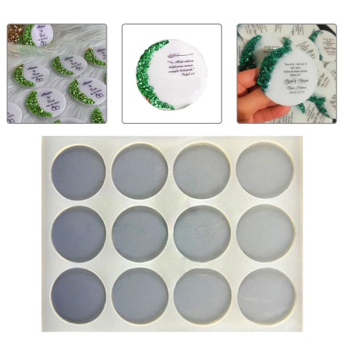 Epoksi Çoklu Yuvarlak Daire Magnet Kalıbı Silikon 5.8x5.8cm EM405