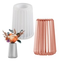 Epoksi Vazo Kalıbı Beton Taş Tozu Vazo Mumluk Kalıbı Silikon GT9605 10.5x15.2cm