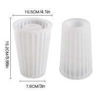 Epoksi Vazo Kalıbı Beton Taş Tozu Vazo Mumluk Kalıbı Silikon GT9605 10.5x15.2cm