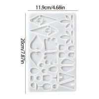 Epoksi Kolye Kalıbı Anahtarlık Kalıbı Küpe Kalıbı Geometrik Şekiller Kalıbı Silikon GT9553