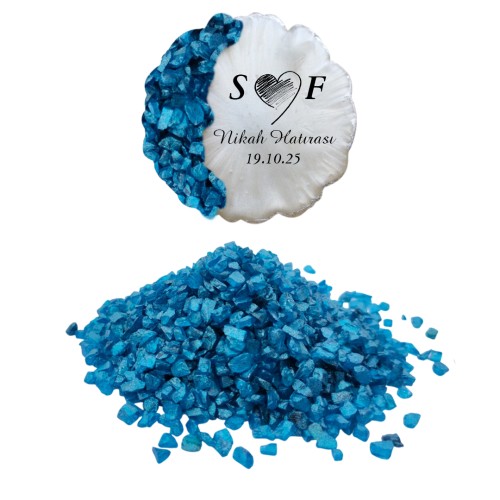 Epoksi Cam Kırığı Sedefli Turkuaz - 1KG