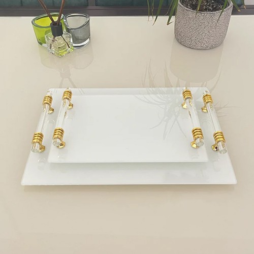 Epoksi Tepsi Kulp Şeffaf Cam Kulp Gold Epoksi Tepsi Kulp Şeffaf Cam Kulp Gold