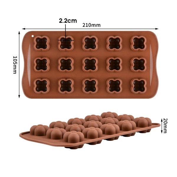 Bubble Çikolata Kalıbı 15 li Bubble Mini Mum Kalıbı 2.2cm GT1103