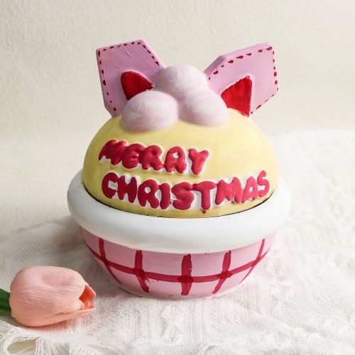 Epoksi Yılbaşı Beton Saksı Taş Tozu Saklama Kutusu Christmas Mumluk Kalıbı Silikon