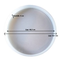 Epoksi Sehpa Kalıbı Yuvarlak Daire Sehpa Kalıbı Silikon 48,5cm ( Ön Sipariş 3-5 İş Günü )
