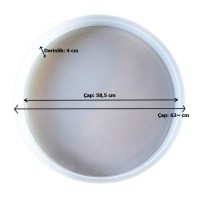 Epoksi Sehpa Kalıbı Yuvarlak Daire Sehpa Kalıbı Silikon 58,5cm ( Ön Sipariş 3-5 İş Günü )