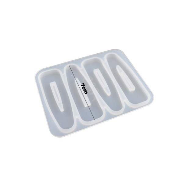 Epoksi Çoklu Toka Kalıbı Oval Toka Kalıbı Silikon 7cm
