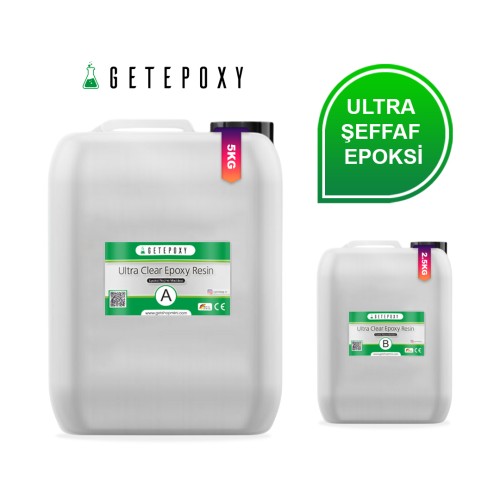 Getepoxy Hobby Epoxy Ultra Şeffaf Reçine Epoksi İnce Döküm 7.5KG