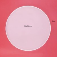 Epoksi Yuvarlak Tepsi Kalıbı Daire Tepsi Kalıbı Silikon 30cm