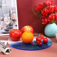 Epoksi Yuvarlak Tepsi Kalıbı Daire Tepsi Kalıbı Silikon 30cm