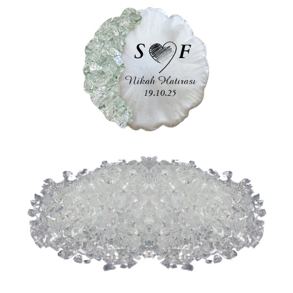 Epoksi Cam Kırığı Şeffaf Beyaz - 1KG