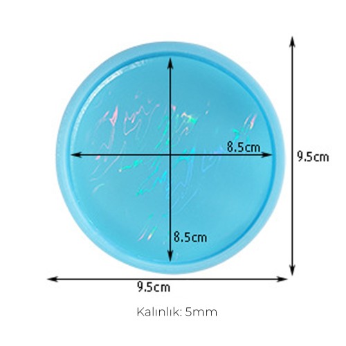 Epoksi Yuvarkak Bardak Altlığı Desenli Bardak Altı Hologram Kalıbı Silikon 8.5x8.5cm GT9481 Epoksi Yuvarkak Bardak Altlığı Desenli Bardak Altı Hologram Kalıbı Silikon 8.5x8.5cm GT9481