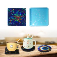Epoksi Hologram Kalıbı Hologram Bardak Altlığı Kalıbı Silikon Seti 4 Parça
