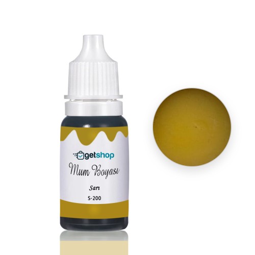 Mum Boyası Mum Renklendirici Boya Mum Sıvı Pigment 15ml - S200 Sarı