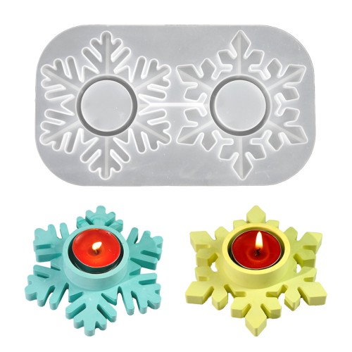 Epoksi Kar Tanesi Kalıbı Kar Tanesi Mumluk Taş Tozu Şamdanlık Mum Tutucu Kalıbı Silikon