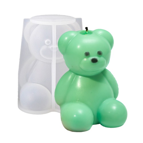 Epoksi Ayıcık Kalıbı Ayıcık Mum Kalıbı Taş Tozu Ayıcık Kalıbı Mumluk Kalıbı Silikon 8.7x7x6.7cm