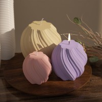 Epoksi Burgulu Mum Kalıbı Silindir Burgu Desenli Mum Kalıbı Taş Tozu Mumluk Kalıbı Silikon 5.7x5.6cm