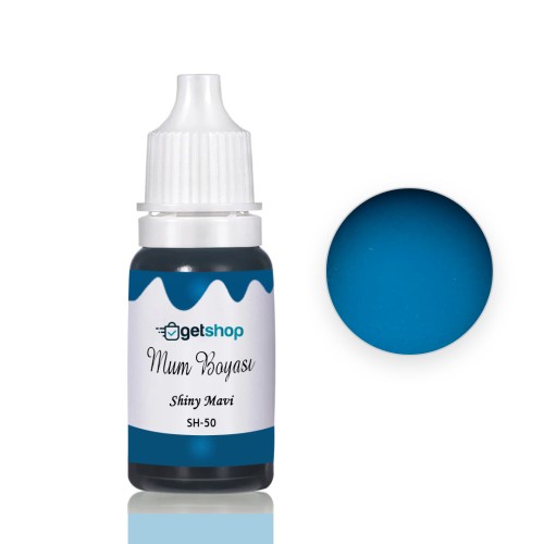 Mum Boyası Mum Renklendirici Boya Mum Sıvı Pigment 15ml - SH50 Shiny Mavi