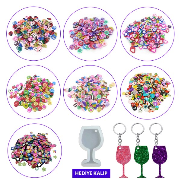 Epoksi Süsleme Pulu Seti 7 Model Kalıp Hediyeli