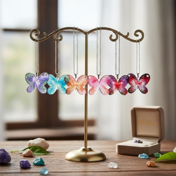 Epoksi Kelebek Kalıbı Kelebek Anahtarlık Kolye Kalıbı Silikon 2.5x2.5cm