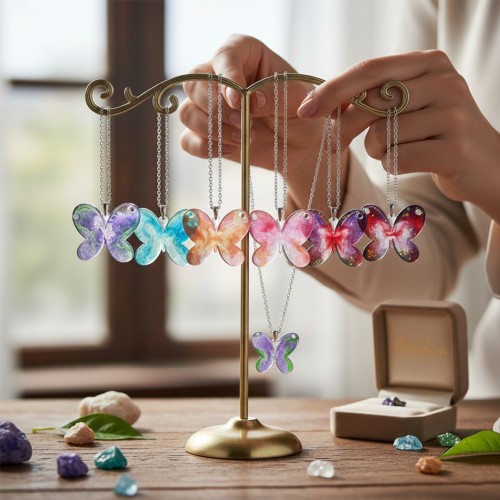 Epoksi Kelebek Kalıbı Kelebek Anahtarlık Kolye Kalıbı Silikon 2.5x2.5cm