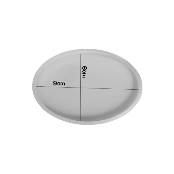 Epoksi Magnet Kalıbı Oval Magnet Kalıbı Silikon 9x6cm