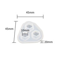 Epoksi Elmas Kolye Kalıbı Kristal Elmas Küpe Kalıbı Silikon 1.8x1.3cm