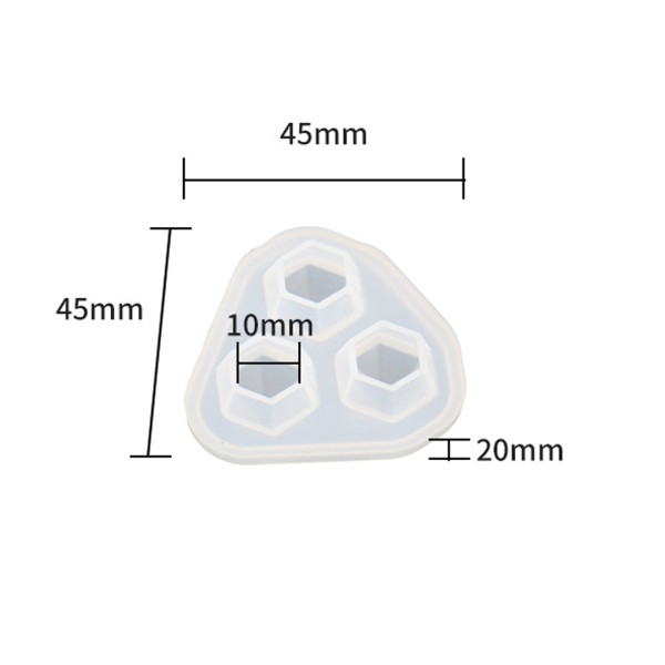 Epoksi Elmas Kolye Kalıbı Kristal Elmas Küpe Kalıbı Silikon 1.8x1.3cm