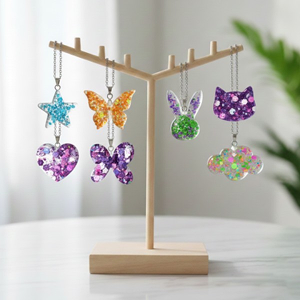 Epoksi Çoklu Kolye Kalıbı Mini Figürler Çoklu Anahtarlık Kalıbı Silikon