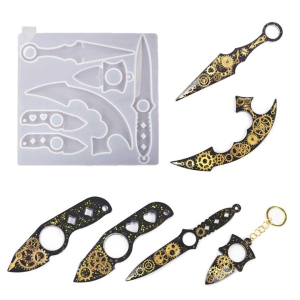 Epoksi Hancer Kalıbı Bıcak Kalıbı Savunma Dekoratif Objeler Kalıbı Silikon