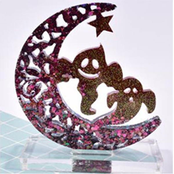 Epoksi Hayalet Kalıbı Masa Süsü Hayalet Kalıbı Cadılar Bayramı Kalıbı Silikon 16.9.14.5cm