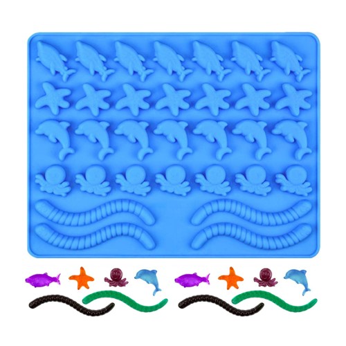 Epoksi Jelibon Kalıbı Haribo Kalıbı Deniz Canlıları Kalıbı Solucan Haribo Kalıbı - Damlalık Esans Hediyeli