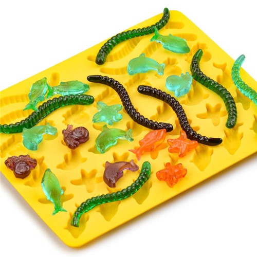 Epoksi Jelibon Kalıbı Haribo Kalıbı Deniz Canlıları Kalıbı Solucan Haribo Kalıbı - Damlalık Esans Hediyeli