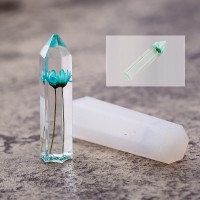 Epoksi Altıgen Kolye Kalıbı Takı Kalıbı Silikon 5x1.5cm