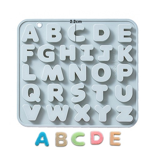 Pasta Harf Kalıbı Bubble Alfabe Kalıbı Taş Tozu Harf Kalıbı Şeker Hamuru Harf Kalıbı Silikon 2.2cm