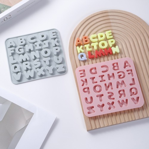 Pasta Harf Kalıbı Bubble Alfabe Kalıbı Taş Tozu Harf Kalıbı Şeker Hamuru Harf Kalıbı Silikon 2.2cm