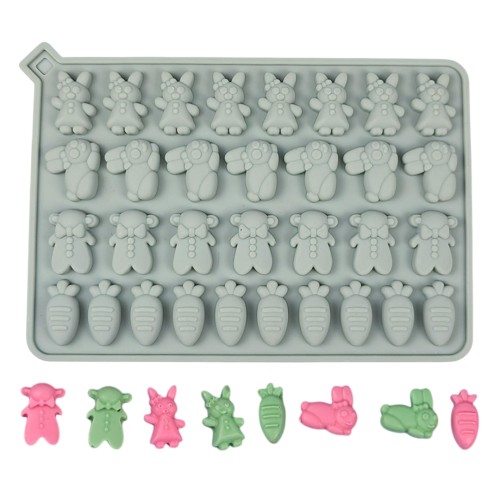 Epoksi Jelibon Kraker Kalıbı Tavşan Hayvan Jelibon Kalıbı Balık Haribo Kalıbı - Damlalık Esans Hediyeli