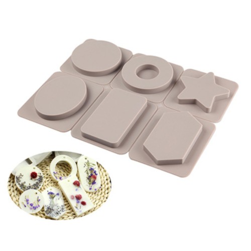 Sabun Kalıbı Çoklu Altıgen Dikdörtgen Yuvarlak Yıldız Sabun Kalıbı Taş Tozu Kalıbı Silikon GT279