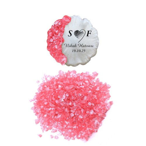 Epoksi Cam Kırığı Sedefli Pembe - 1KG