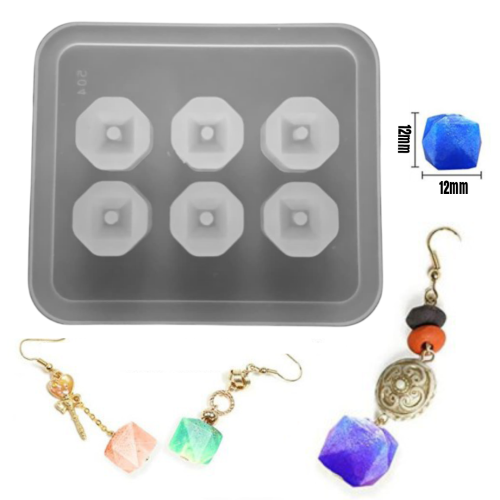 Epoksi Tesbih Kalıbı Kristal Boncuk Kalıbı Takı Boncuk Kalıbı Silikon 12mm GT9036