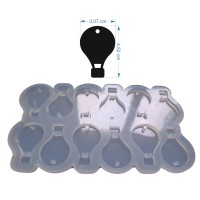 Epoksi Çoklu Kapadokya Balonu Kalıbı Balon Kalıbı Anahtarlık Silikon 4.5x3cm