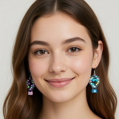 Epoksi Çoklu Kapadokya Balonu Kalıbı Balon Küpe Kolye Kalıbı Silikon 2.2x1.5cm