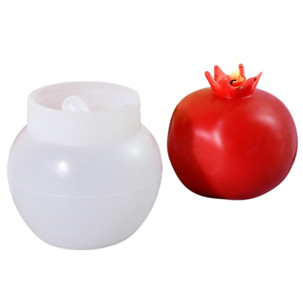 Epoksi Nar Kalıbı Mum Nar Kalıbı Taş Tozu Nar Kalıbı Silikon 7.8x7.6cm