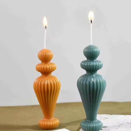 Silikon Mum Kalıbı Sütun Dekoratif Mum Kalıbı Sütun Kalıbı Silikon 12.5x4.2cm