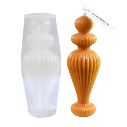 Silikon Mum Kalıbı Sütun Dekoratif Mum Kalıbı Sütun Kalıbı Silikon 12.5x4.2cm
