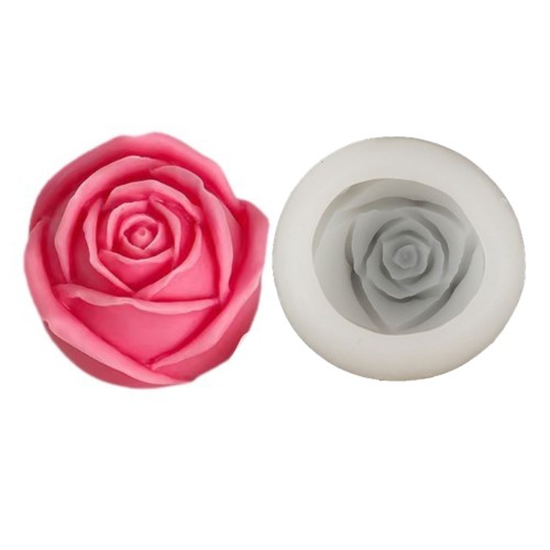 Epoksi Gül Kalıbı Mum Gül Kalıbı Şakayık Kalıbı Taş Tozu Gül Kalıbı Silikon 6.1x5.1cm GT9626