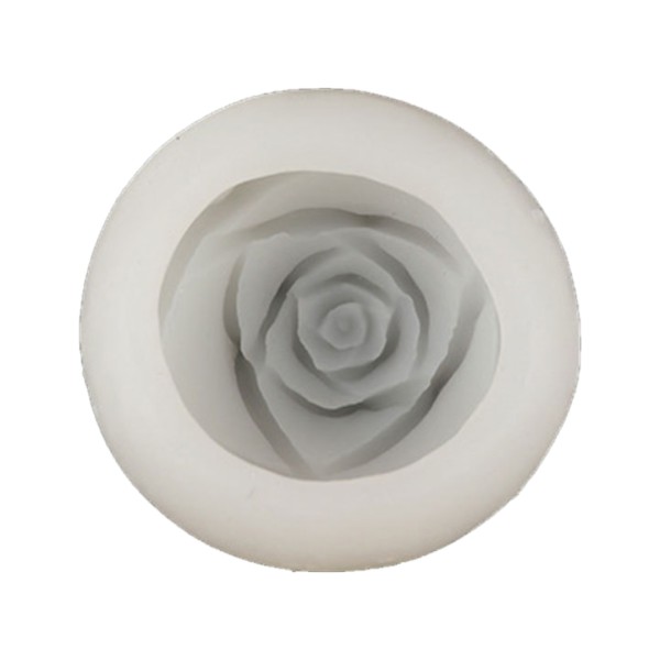 Epoksi Gül Kalıbı Mum Gül Kalıbı Şakayık Kalıbı Taş Tozu Gül Kalıbı Silikon 6.1x5.1cm GT9626