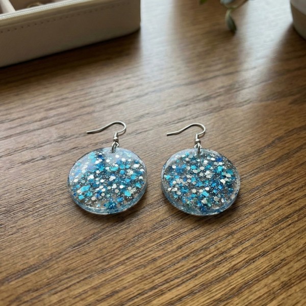 Epoksi Yuvarlak Anahtarlık Kalıbı Yuvarlak Kolye Kalıbı Daire Küpe Kalıbı Silikon 2x2cm