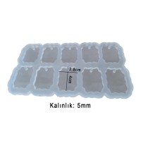 Epoksi Anahtarlık Kalıbı Osmanlı Motif Temalı Anahtarlık Kalıbı Silikon 4x2.8cm